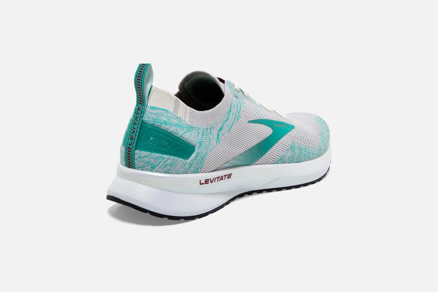 Brooks Running Shoes - Levitate 4 Road Womens - Grey/Turquoise - ZYE-971203